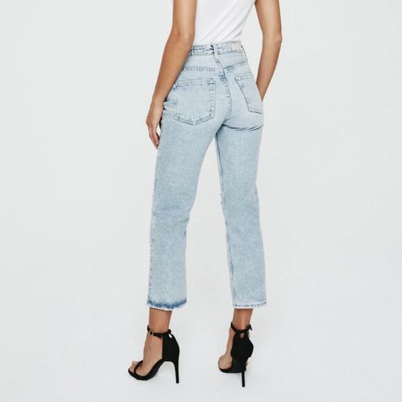 AG Adriano Goldschmied Rhett Aflame Vintage High Rise Straight Crop Jeans 32R - Picture 14 of 16